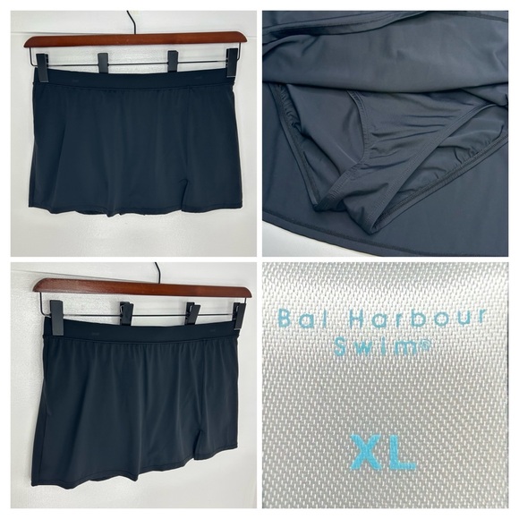 BAL HARBOUR Black Swim Skirt Size XL Beach Summer Pool Full Coverage UPF 50‎ - Picture 1 of 11